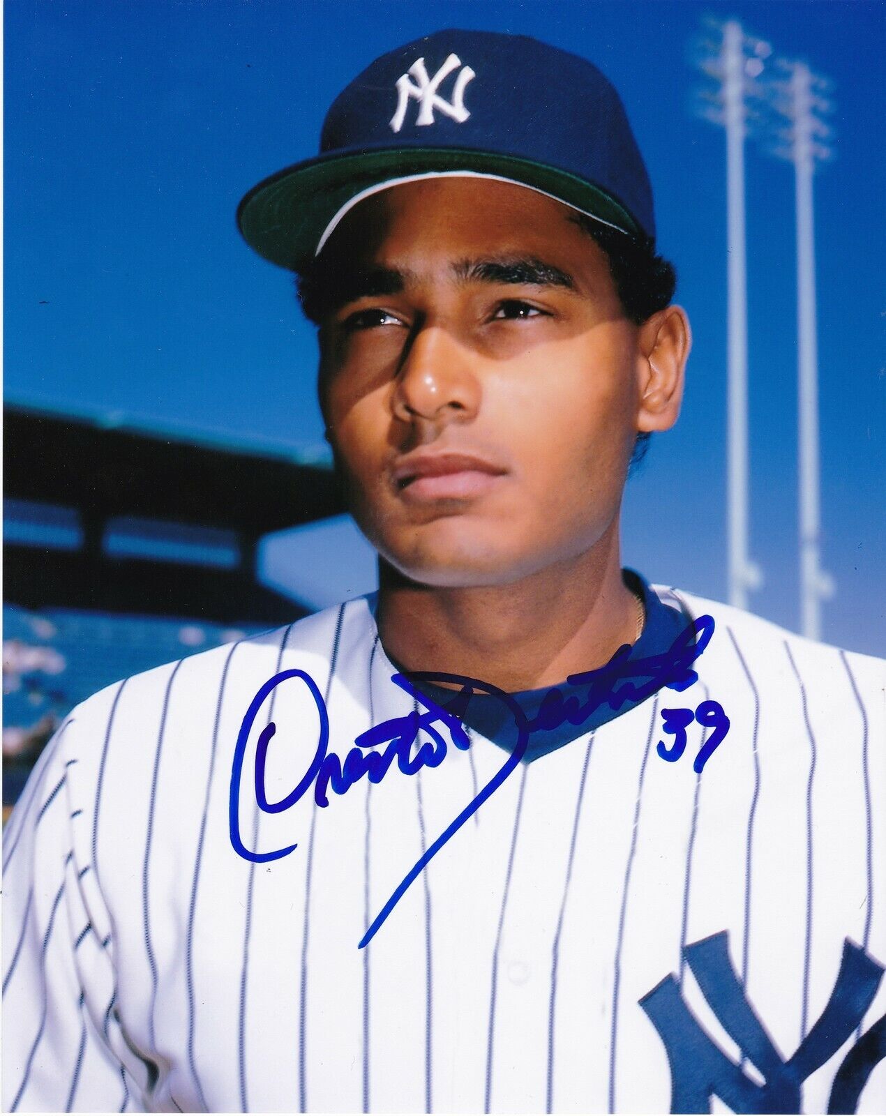 ORESTES DESTRADE NEW YORK YANKEES ACTION SIGNED 8x10