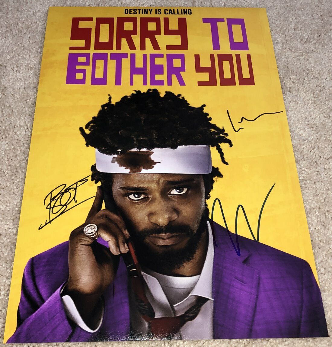 SORRY TO BOTHER YOU CAST SIGNED 12x18 Photo Poster painting w/EXACT PROOF BOOTS LAKEITH & TESSA