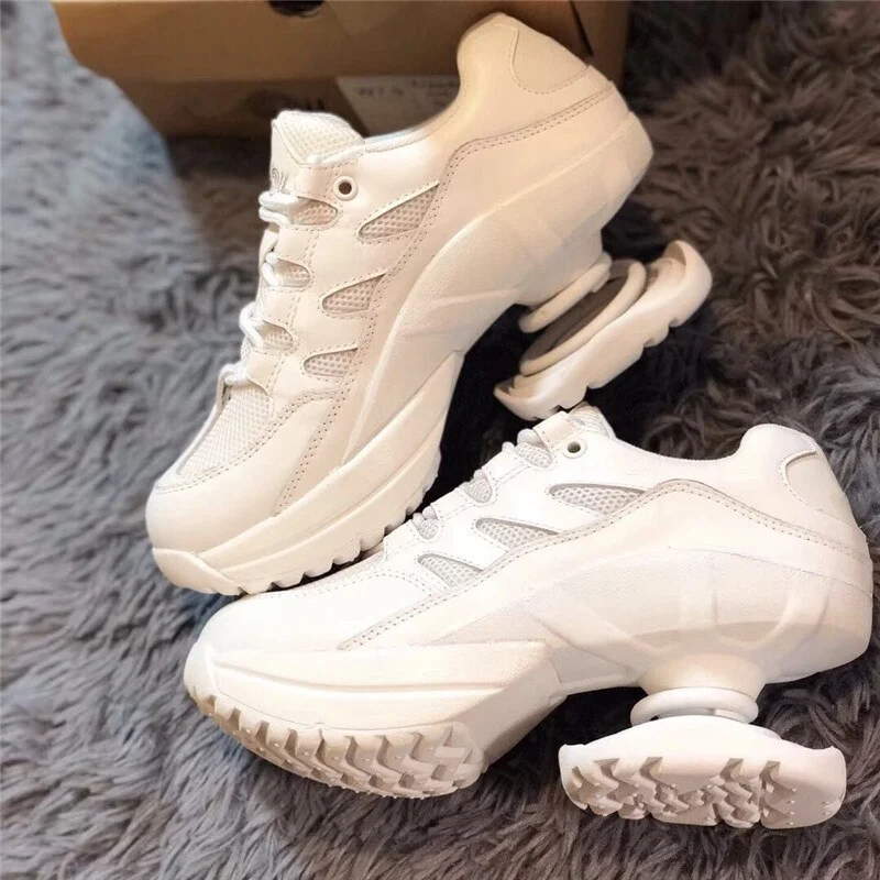 Canrulo 2022 New Strange Spring Heel Women Pumps Ladies High Heels Breathable Casual Shoes Woman Platform Creepers White Sneakers
