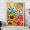 Dragonfly Sunflower Verse Diamond Painting Kits for Adults Beginners 30x40cm