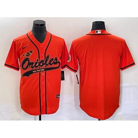 Men's Baltimore Orioles Blank Orange Cool Base Stitched Jersey I9AE