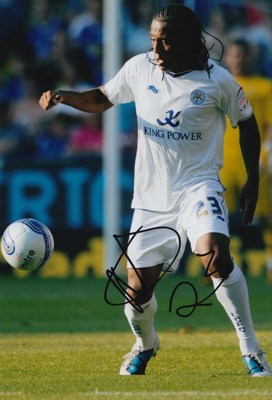 Neil Danns Hand Signed 12x8 Photo Poster painting - Leicester City - Football Autograph.