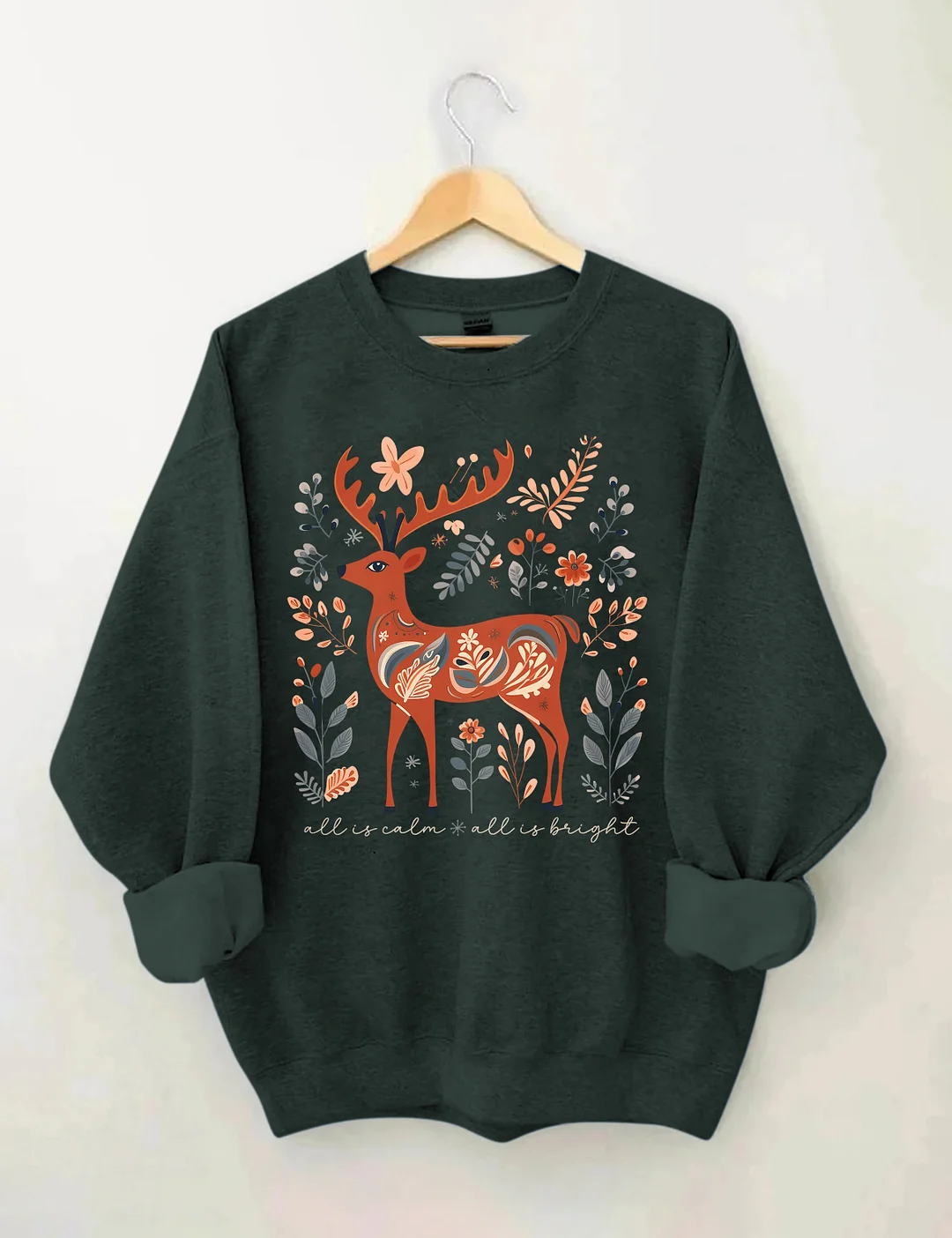 All Is Calm All Is Bright Sweatshirt