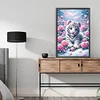 (40*60cm)Rose White Tiger - Full Round Drill Diamond Painting