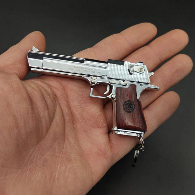 ToyTime Mini Desert Eagle Keychain Metal Keychain Desert Eagle Fidget Toy Pistol Shape Keychain Toy