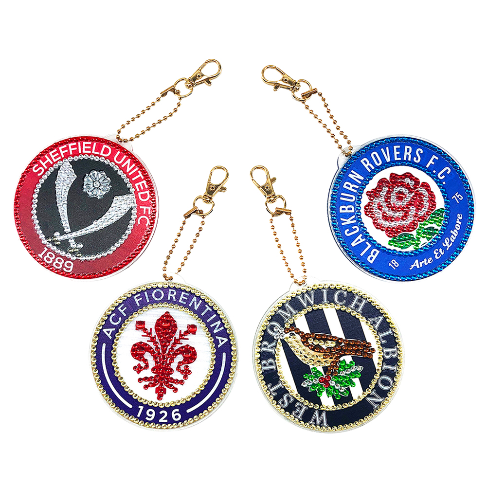 

4pcs Soccer - 5D DIY Craft Keychain, 501 Original