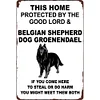 Protected by the dog - Vintage Metal Signs(12*16Inch)