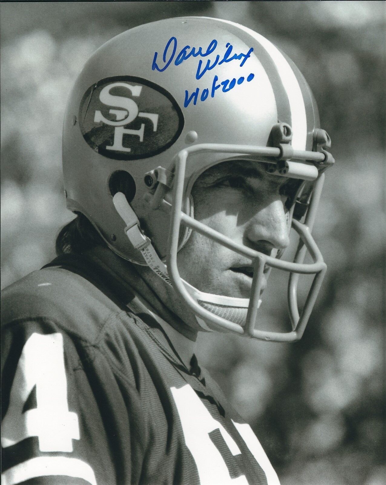 Signed 8x10 DAVE WILCOX San Francisco 48ers Autographed Photo Poster painting - w/ COA