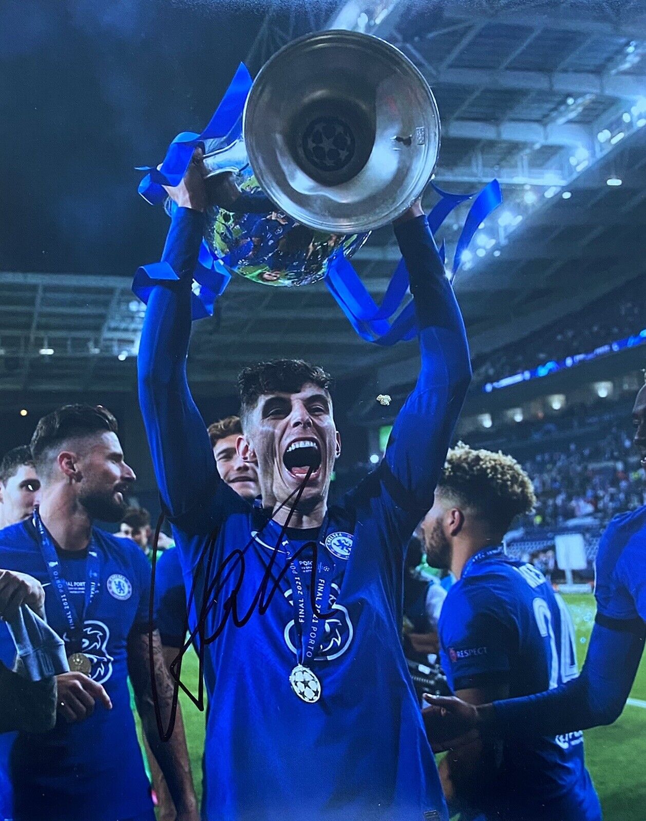 Kai Havertz Genuine Signed Chelsea 10x8 Photo Poster painting, See Proof, 2