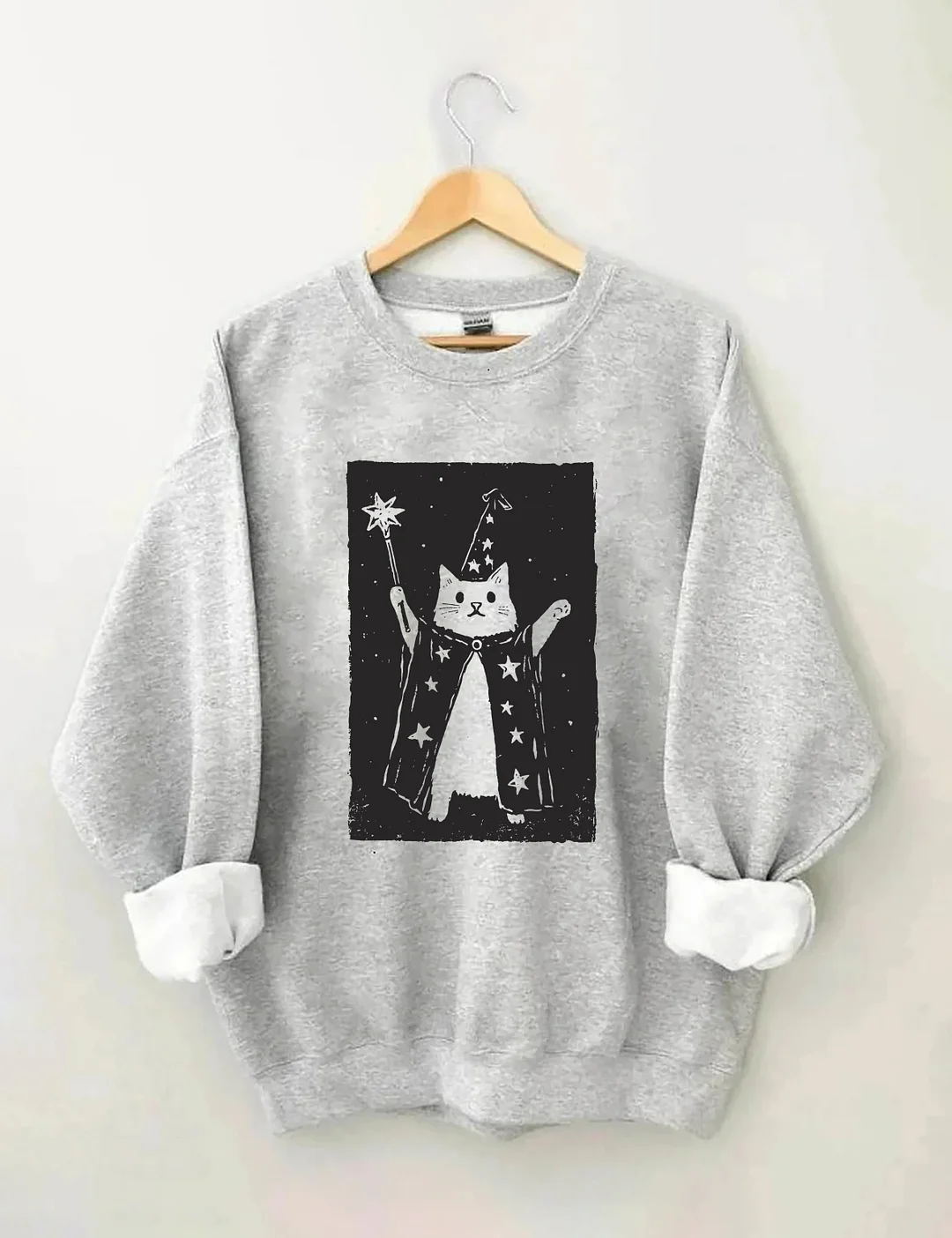 Halloween Witch Kitten Sweatshirt