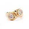 14K Yellow Gold Old European Cut Lab Diamond Toi et Moi Ring