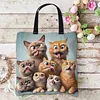 Funny Cat-11CT DIY Stamped Cross Stitch Shopping Bag 40*40cm tapestrymarket