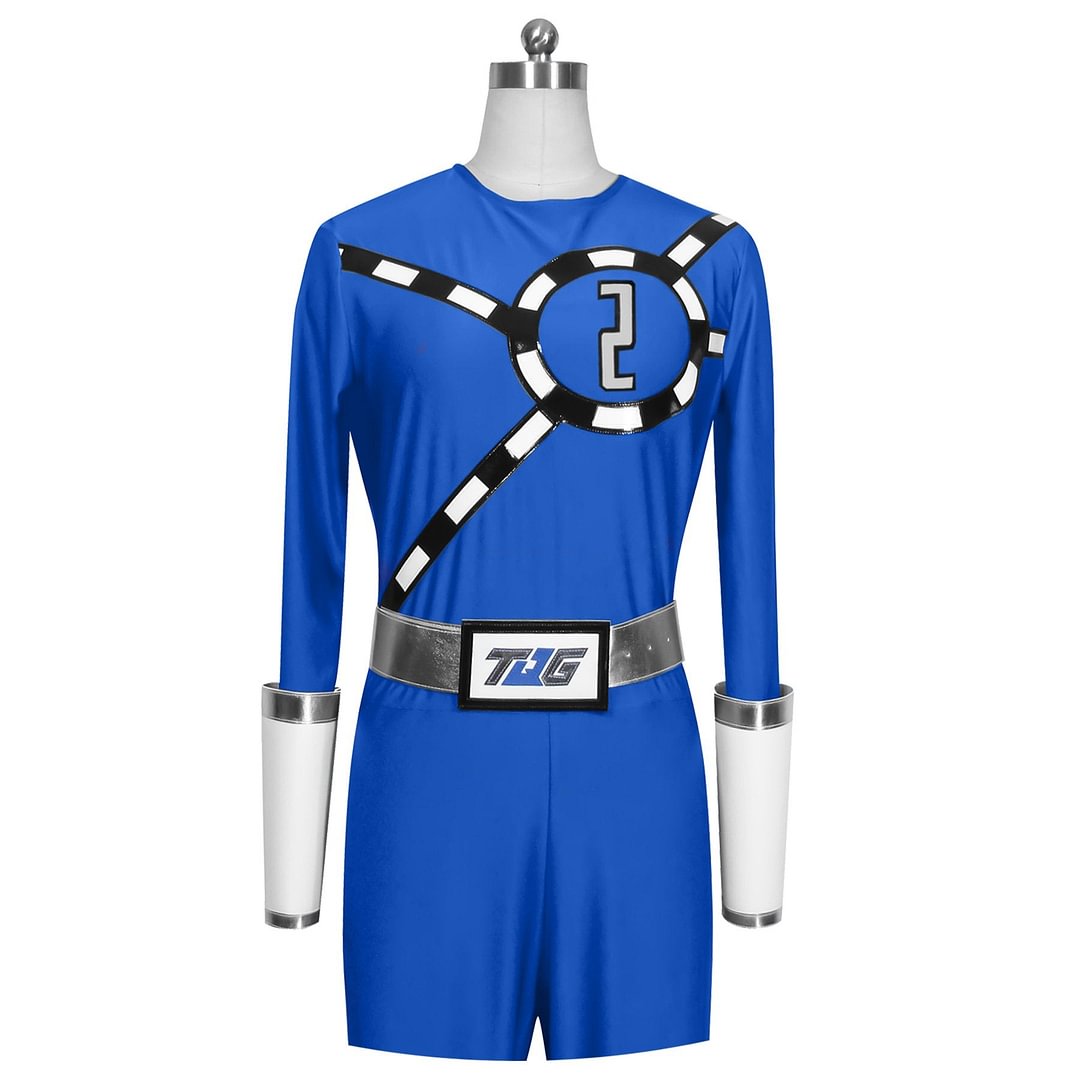Power Rangers Ressha Sentai ToQger Ressha 2 Blue Cosplay Costume
