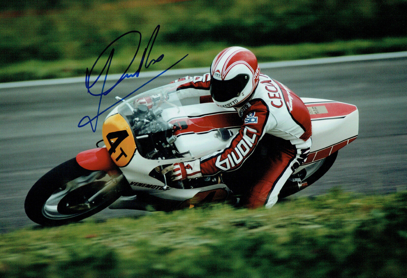 Johnny CECOTTO SIGNED Autograph 12x8 Photo Poster painting AFTAL COA Yamaha Rider YZR 500