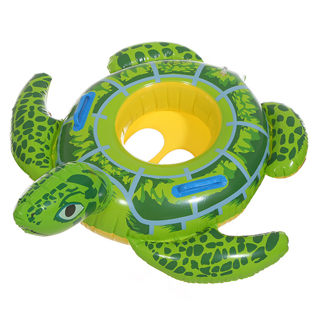 

Baby Sea Turtle Swimming Seat Ring Inflatable Float Circle Safe Water Toys, 501 Original