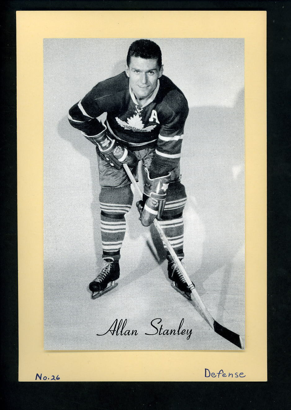 # 453 B Allan Stanley 1944-63 Beehive Group 2 Photo Poster paintings Toronto Maple Leafs