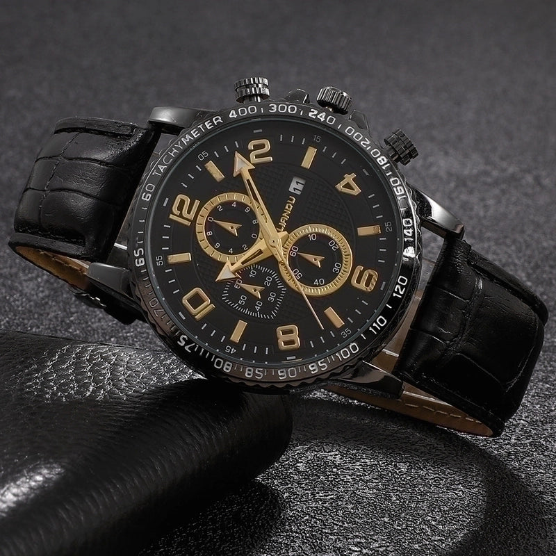 Business Geometric Buckle Quartz Men’s Watches