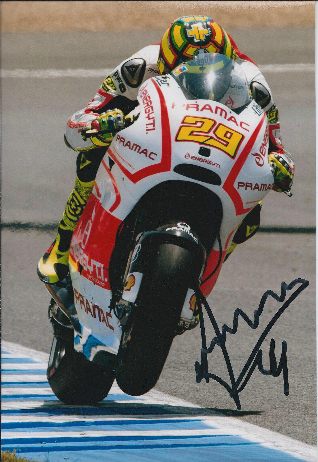 Andrea IANNONE SIGNED Autograph 12x8 Photo Poster painting AFTAL COA MOTOGP Pramac DUCATI RARE