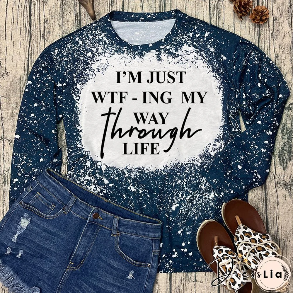 Casual Round Neck Long Sleeve Sweatershirt
