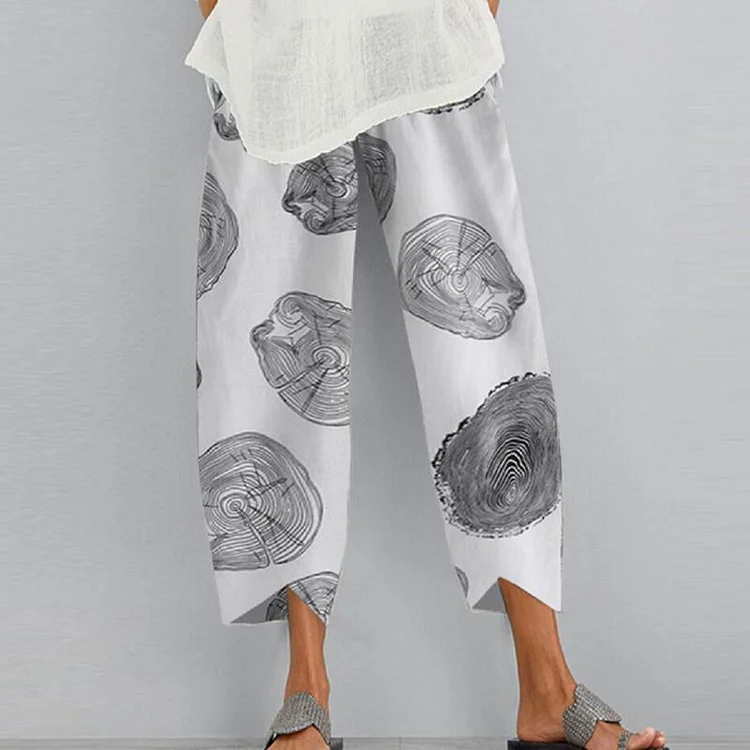 Cotton Linen Vintage Women Loose Pants