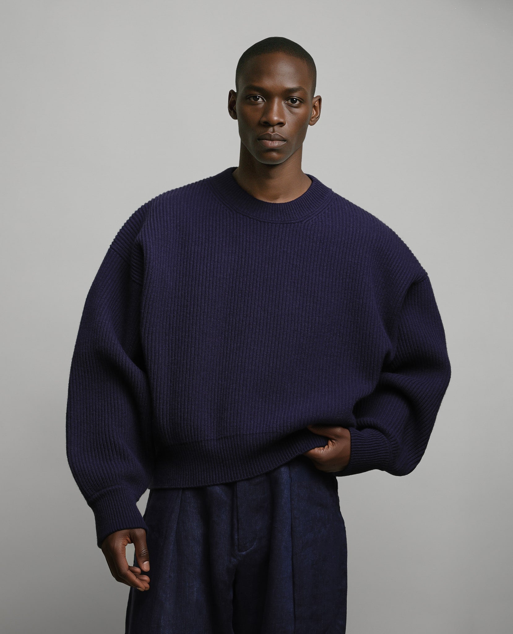 MERINO CASHMERE KNIT | INDIGO