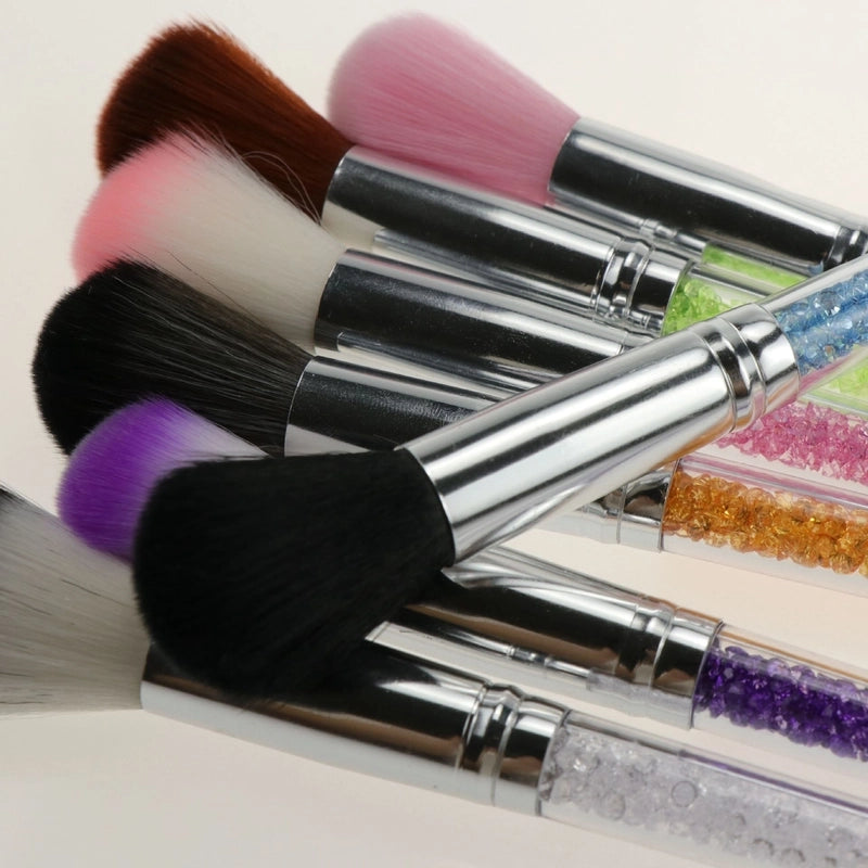 Lady Corrugated Nylon Wool Aluminum Tube Makeup Brushes 1 Piece