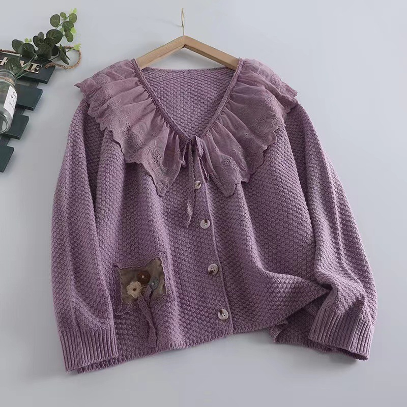 Chicfifth Sweater Women Winter Long Sleeve High Quality Autumn Vintage Top Knitted Cardigan