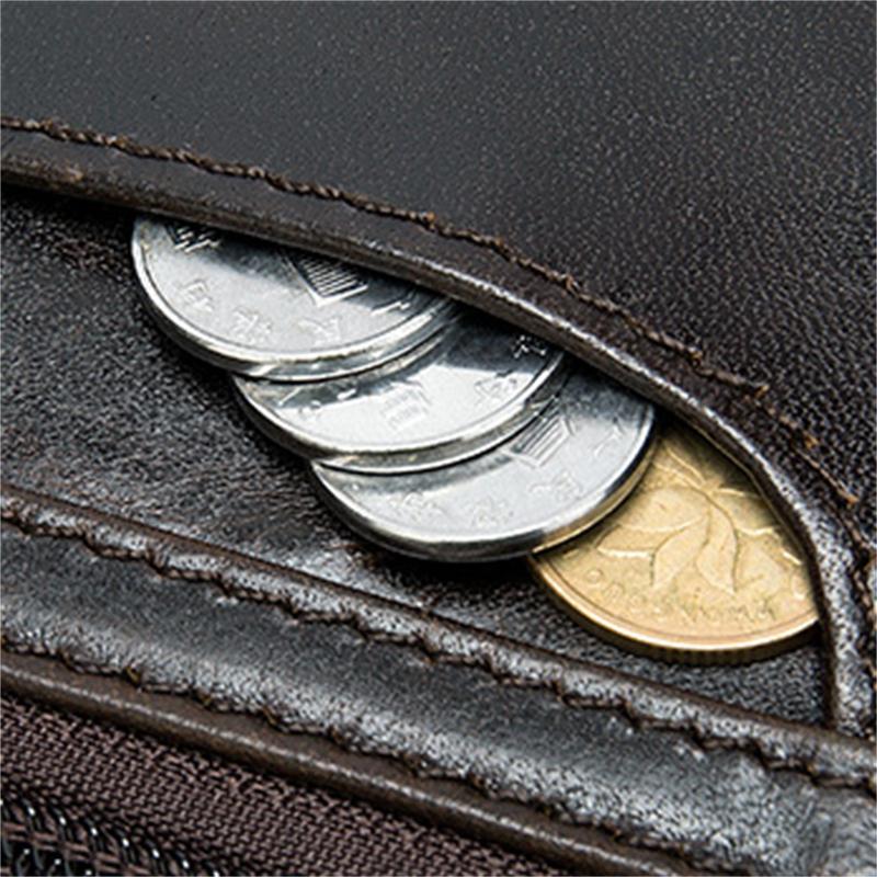 Men's Leather Fanny Bag Retro Casual Crossbody Bag