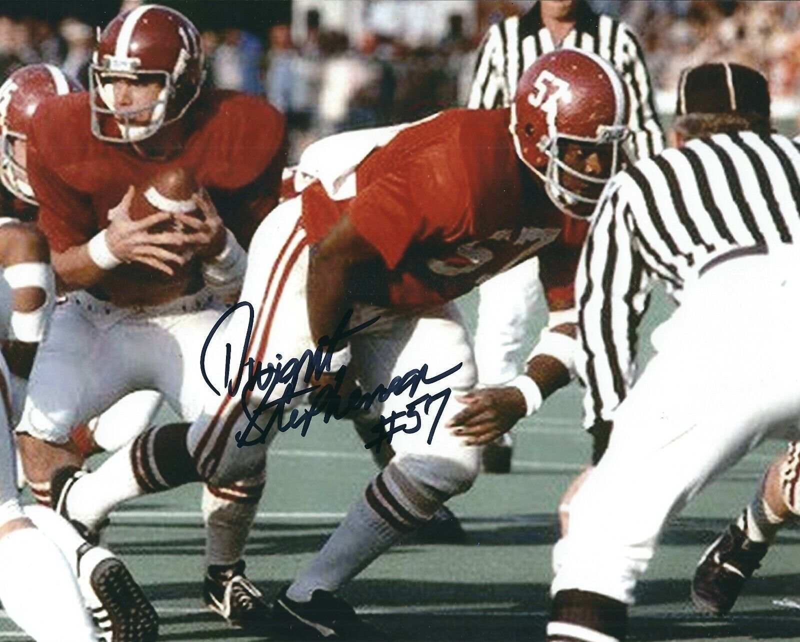 Signed 8x10 DWIGHT STEPHENSON University of Alabama Autographed Photo Poster painting - w/COA