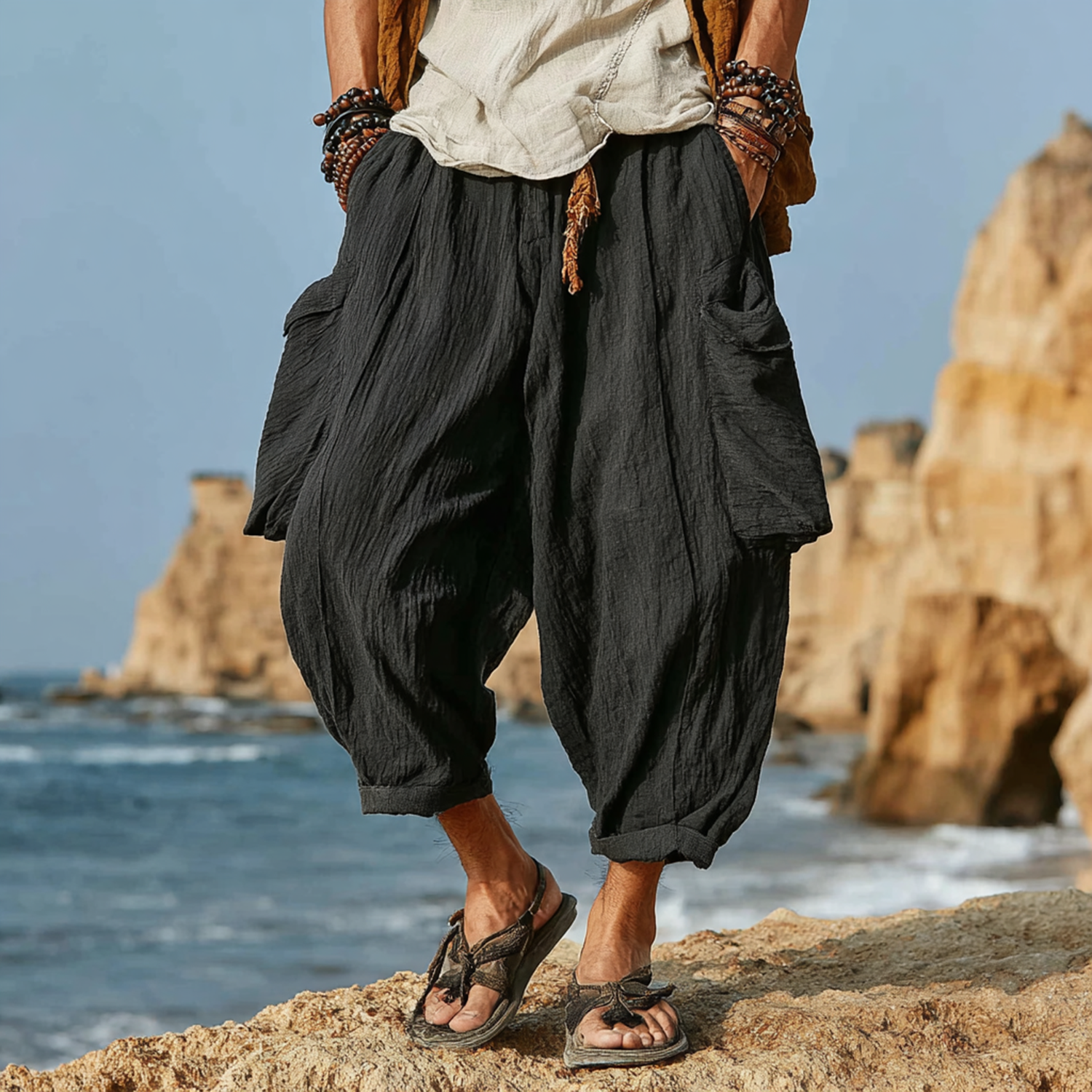 Men's Comfort Vacation Trousers / TECHWEAR CLUB / Techwear