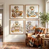 Wool Duck Full 14CT DIY Stamped Cross Stitch Kits 11.81x11.81inch Embroidery Needlepoint Starter Kits Cross Stitch Art and Crafts Kits for Beginners Adults Home Decor
