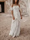 Bandeau Tasseled Off-The-Shoulder Maxi Dress