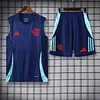 2025/2026 Flamengo Pre-Match Dark Blue Training Vest+Shorts Football1:1 Thai Quality