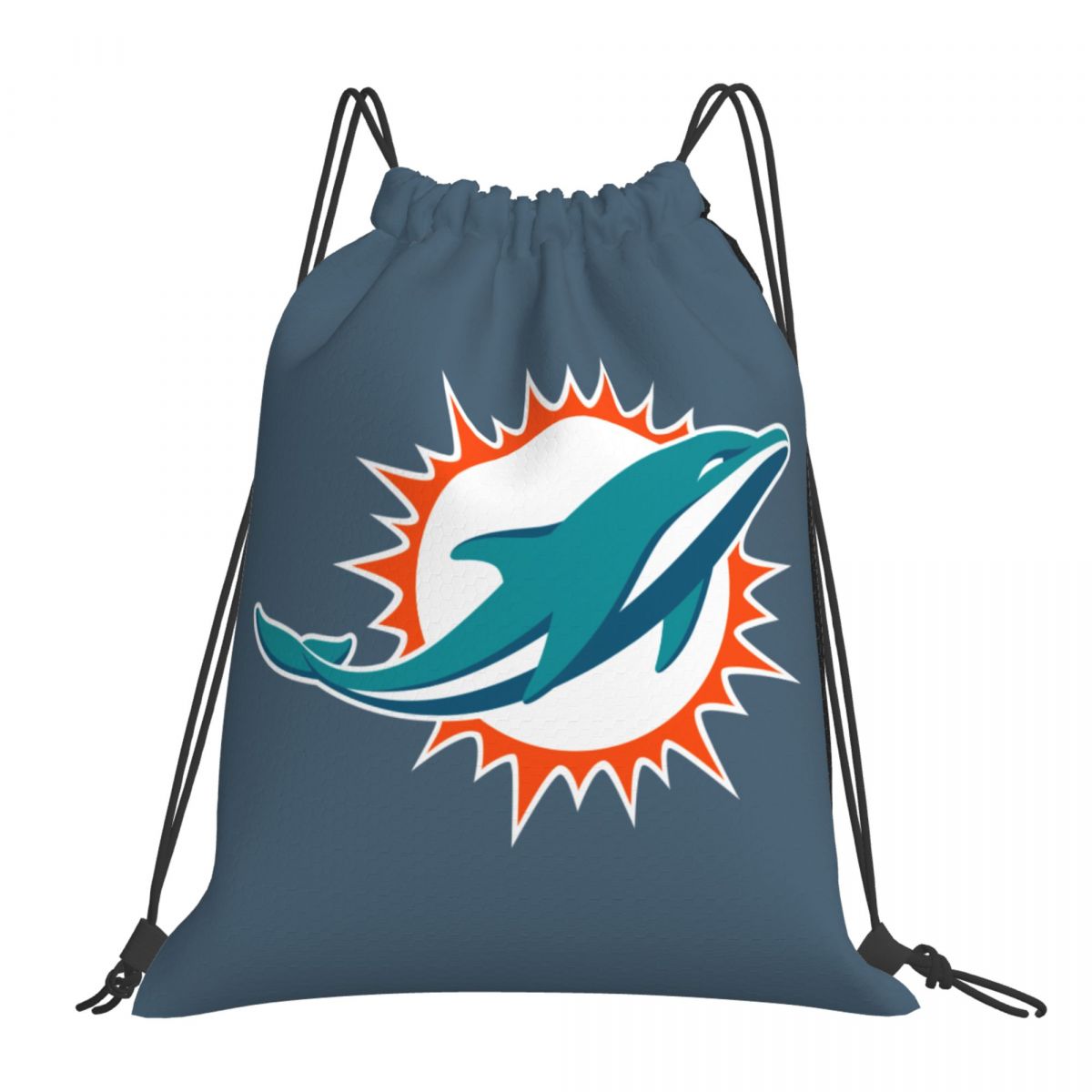 Miami Dolphins Waterproof Adjustable Lightweight Gym Drawstring Bag