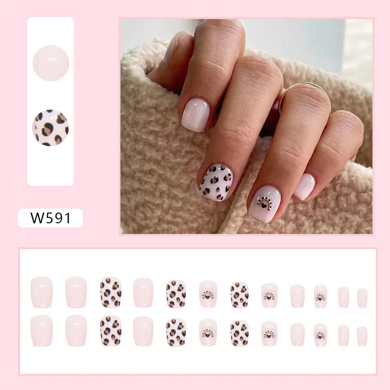 Churchf Churchf Short Ballet A Lovely Leopard Print Wear A Small Texture Nail Beauty A Film