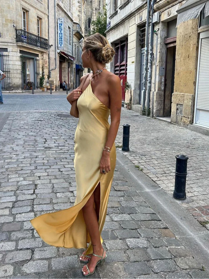 Cotton Backless Maxi Dress 丨August Lemonade