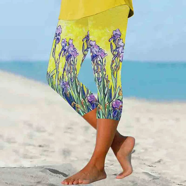 Comstylish Floral Print Casual Leggings