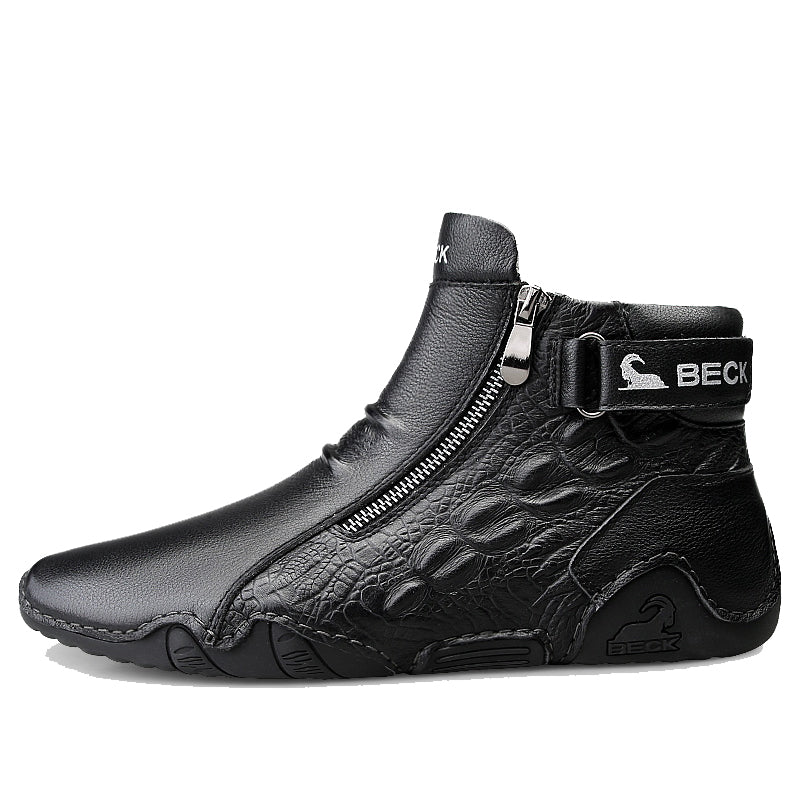 Alligator Leather High-top Casual Shoes DANRRIO.COM DANRRIO