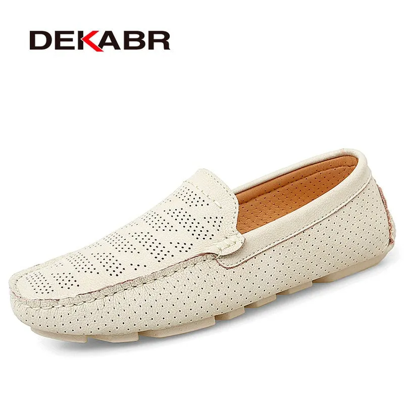 DEKABR Plus Size 38~47 Men Loafers Fashion Summer Casual Shoes Classics Lightweight Men Driving Shoes Non-slip Flat Shoes