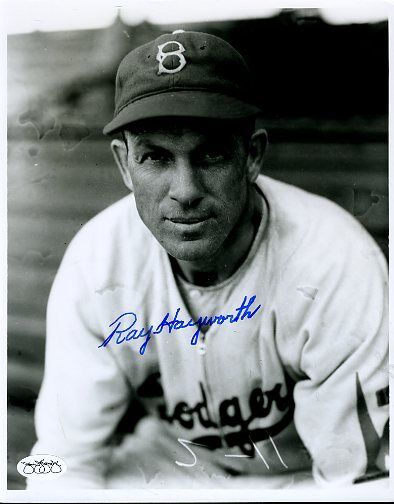 Ray Hayworth Brooklyn Dodgers Signed Jsa Sticker 8x10 Photo Poster painting Authentic Autograph