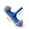 12.99inch Pool Brush Head with Round Ends High-Efficiency Pool Brush with High-Density Nylon Bristles for Corner for Cleaning Pools Walls Floors Steps Small Stains