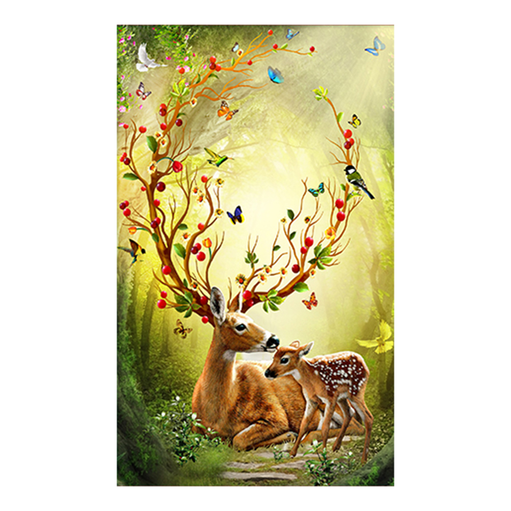 

Deer - 11CT Stamped Cross Stitch - 100*65CM, 501 Original