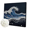 DIY Pearl Painting Waves for Home Wall Decor with Frame(30*30cm)