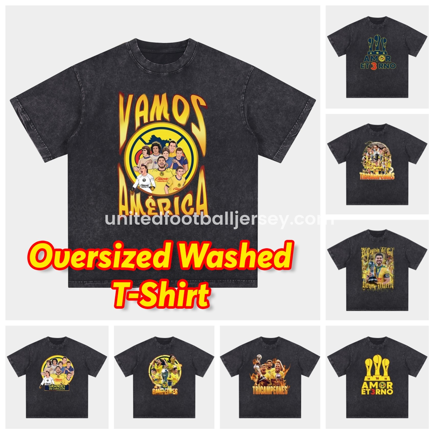 Club América Triple Championship Oversized Washed T-Shirt