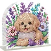 (US Only)Puppy Flower DIY Diamond Napkin Holder Set Unique Gift for Friends and Family