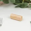 10 Pack | 2" Natural Farmhouse Cylindrical Wooden Place Card Holders, Rustic Table Number Stands