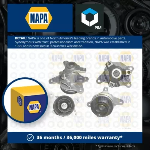 Water Pump fits VAUXHALL VIVARO X82 1.6D 2014 on Coolant NAPA 4423053 95517866 Parts