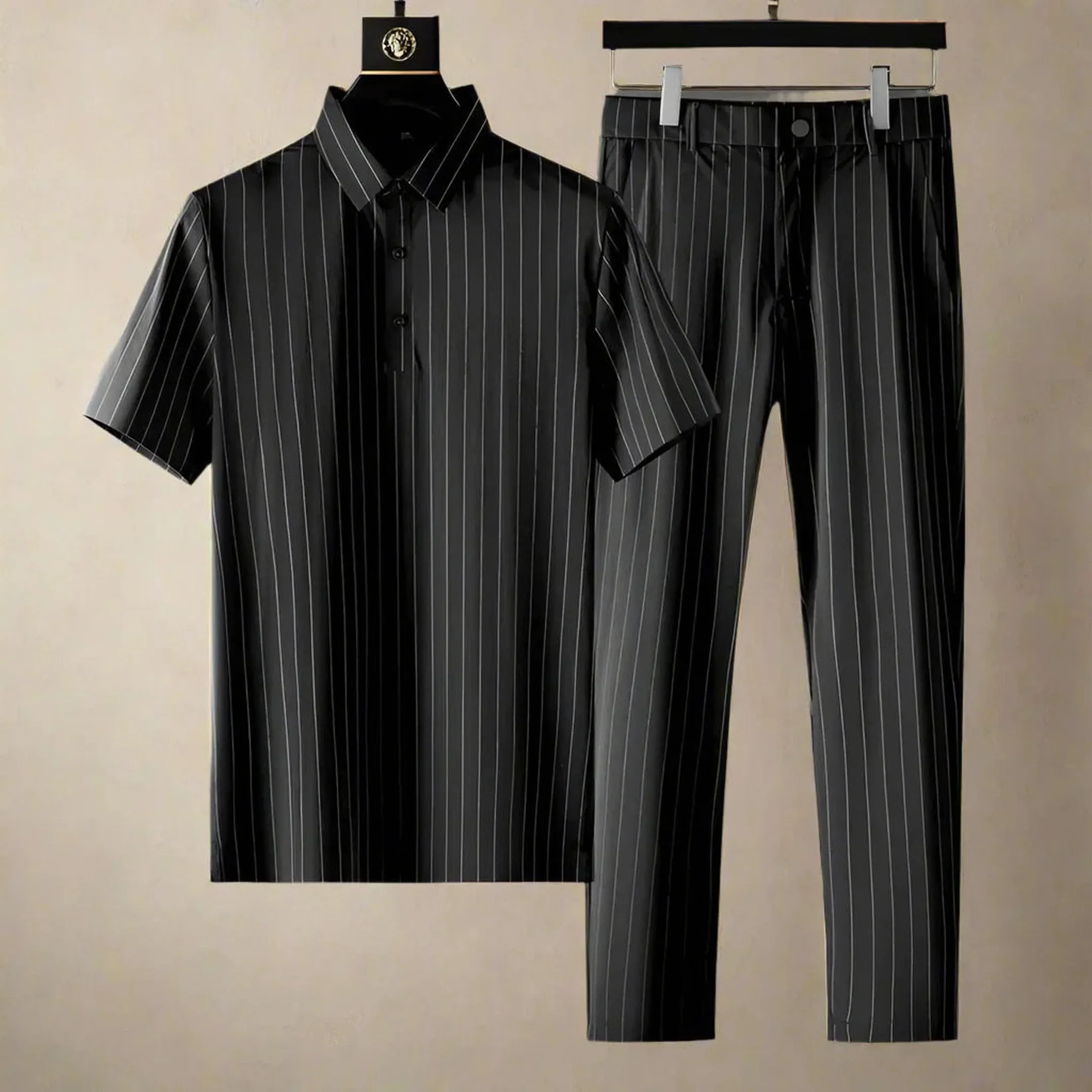 Men's Pinstripe Shirt and Trouser Set &ndash; Lightweight Co-Ord