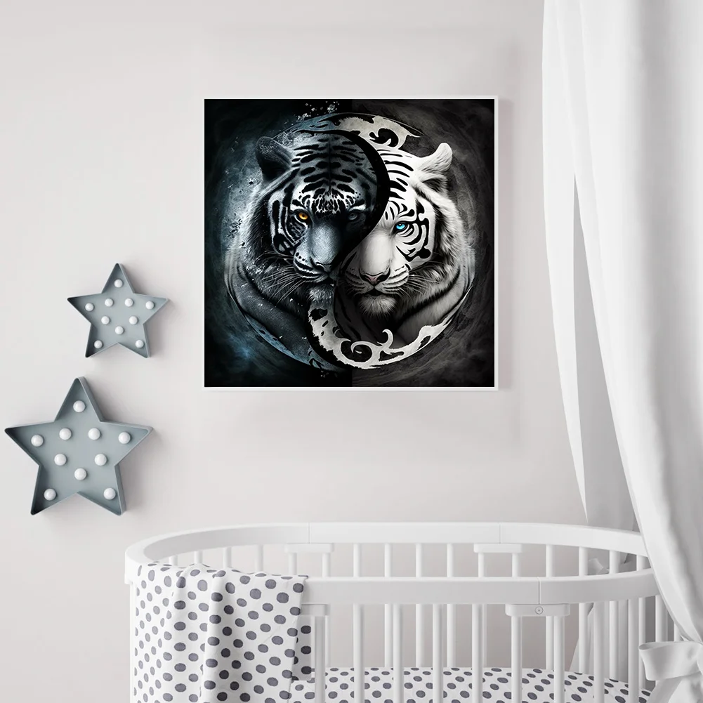 Diamond Painting - Full Round Drill - Tai Chi Tiger(30*30cm)