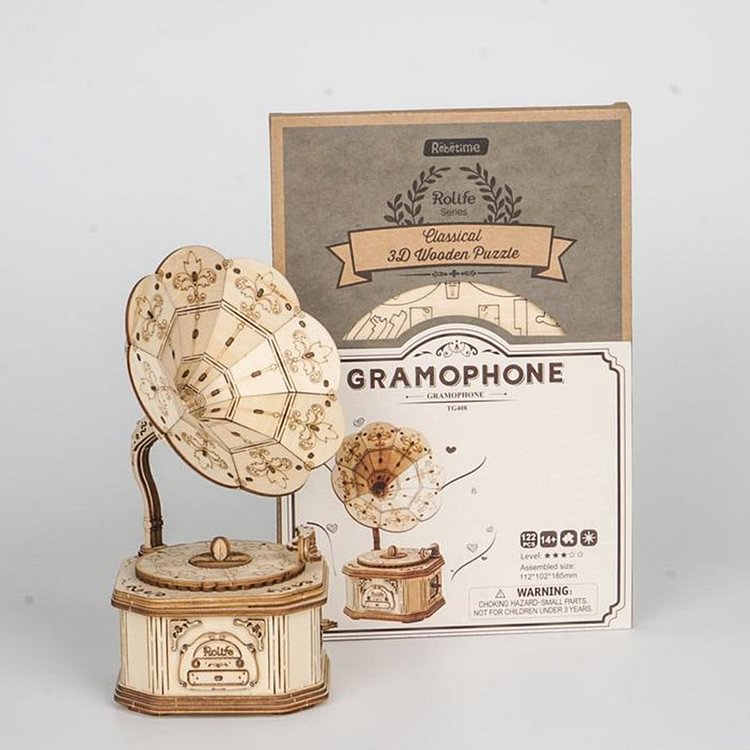 Rolife DIY Wooden Puzzle Modern Series Gramophone 